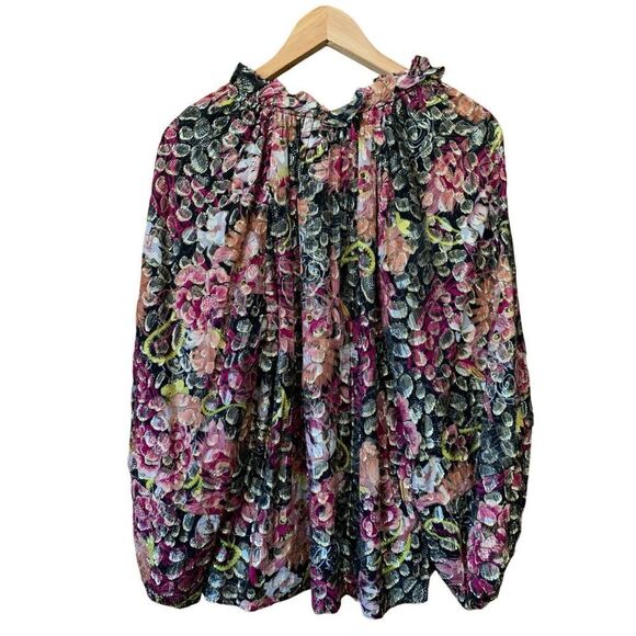 Kobi Halperin August Paisley Print Jacquard Blouse in Fire Multi Size‎ S - Picture 6 of 12